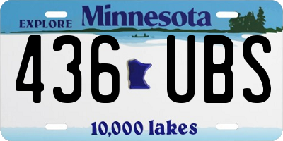 MN license plate 436UBS