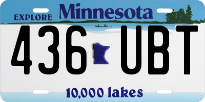 MN license plate 436UBT