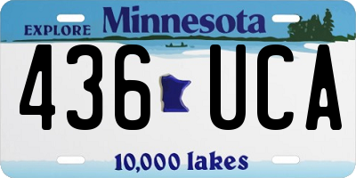 MN license plate 436UCA