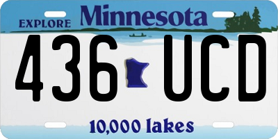 MN license plate 436UCD