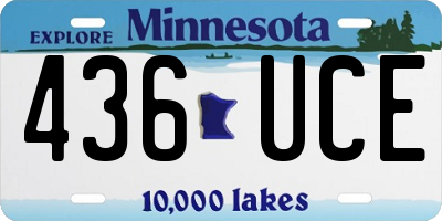MN license plate 436UCE