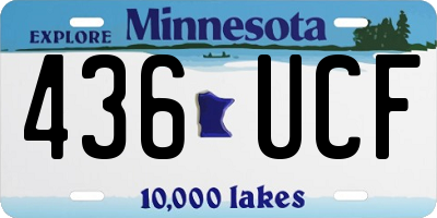 MN license plate 436UCF