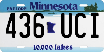 MN license plate 436UCI