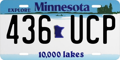 MN license plate 436UCP
