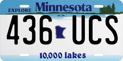 MN license plate 436UCS