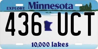 MN license plate 436UCT