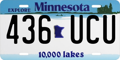 MN license plate 436UCU