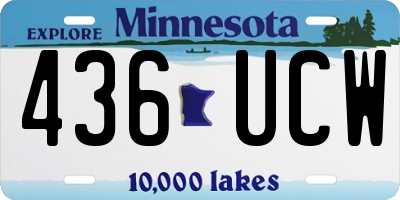 MN license plate 436UCW