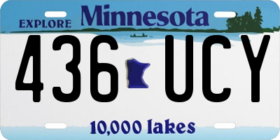 MN license plate 436UCY