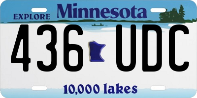 MN license plate 436UDC