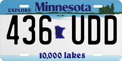 MN license plate 436UDD