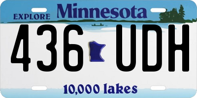 MN license plate 436UDH