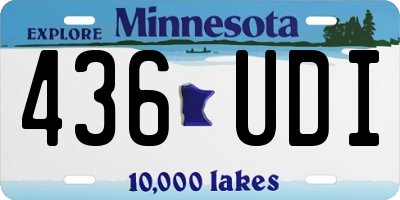 MN license plate 436UDI