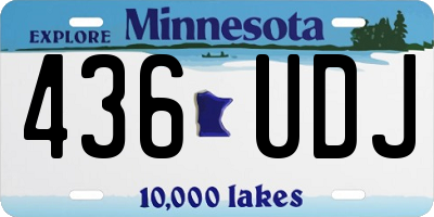 MN license plate 436UDJ