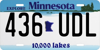 MN license plate 436UDL