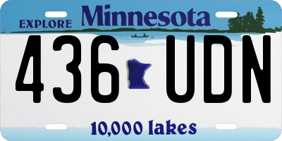 MN license plate 436UDN