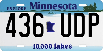 MN license plate 436UDP