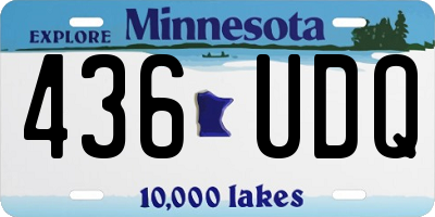 MN license plate 436UDQ