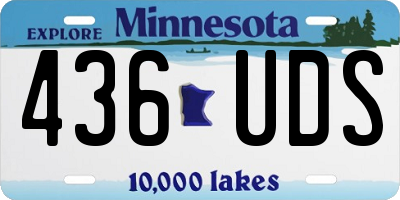 MN license plate 436UDS