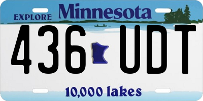 MN license plate 436UDT