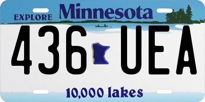 MN license plate 436UEA