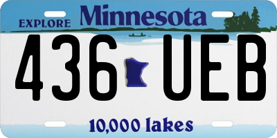 MN license plate 436UEB