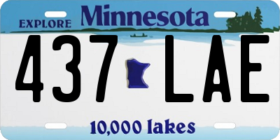 MN license plate 437LAE