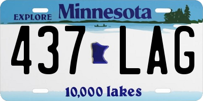 MN license plate 437LAG