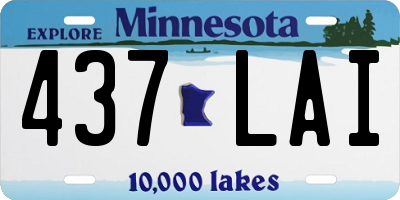 MN license plate 437LAI