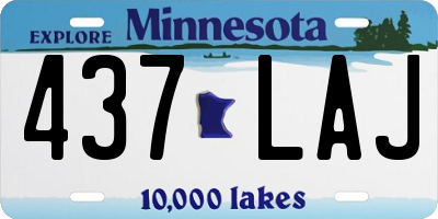 MN license plate 437LAJ