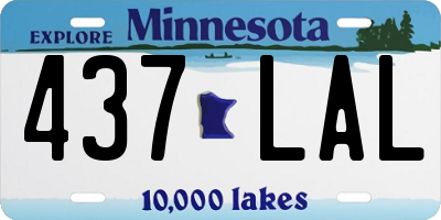 MN license plate 437LAL