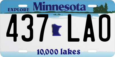 MN license plate 437LAO