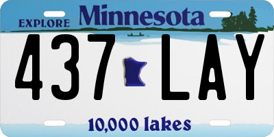 MN license plate 437LAY