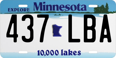 MN license plate 437LBA