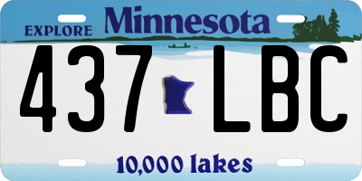 MN license plate 437LBC