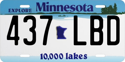MN license plate 437LBD