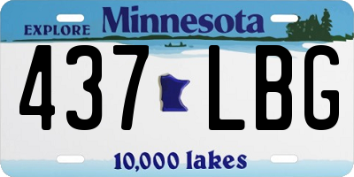 MN license plate 437LBG