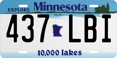 MN license plate 437LBI