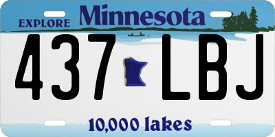 MN license plate 437LBJ