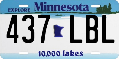 MN license plate 437LBL