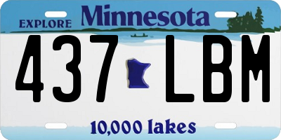 MN license plate 437LBM