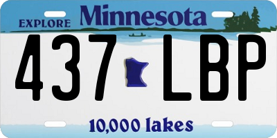 MN license plate 437LBP