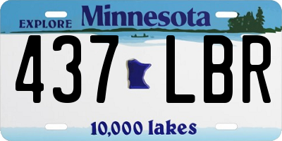 MN license plate 437LBR