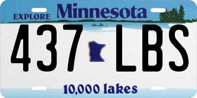 MN license plate 437LBS