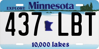 MN license plate 437LBT