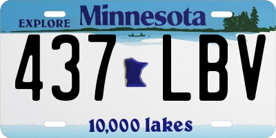 MN license plate 437LBV
