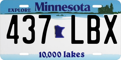 MN license plate 437LBX