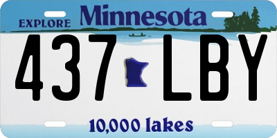 MN license plate 437LBY