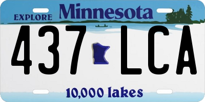 MN license plate 437LCA