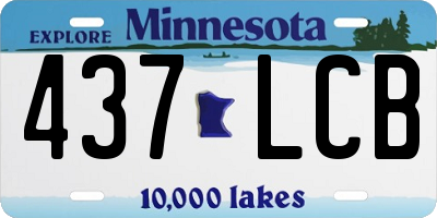 MN license plate 437LCB